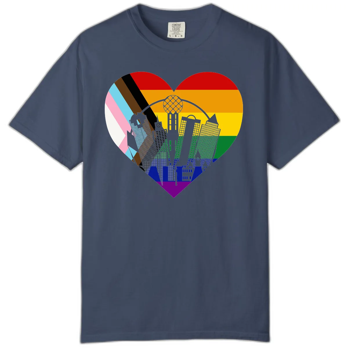 Urban Pride Skyline Heart Comfort Color in Midnight
