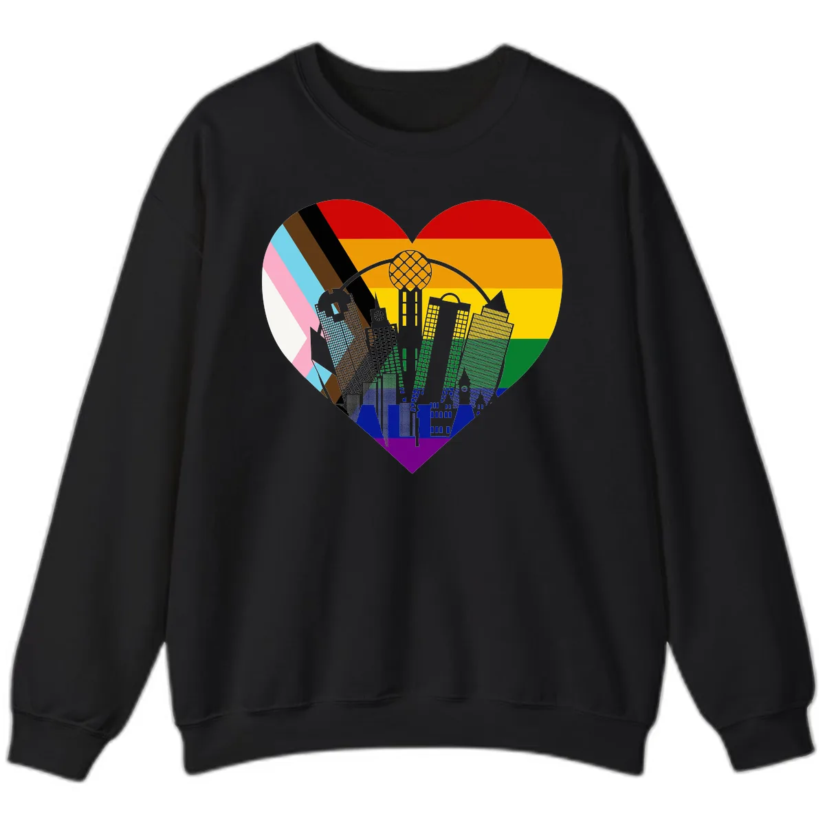 Urban Pride Skyline Heart Sweatshirt in Black