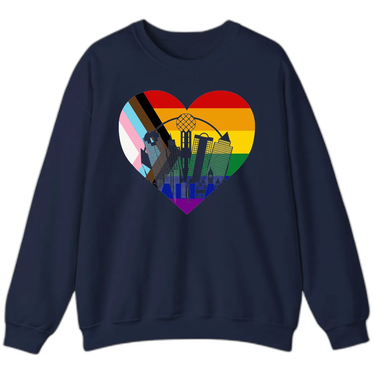 Urban Pride Skyline Heart Sweatshirt in Navy