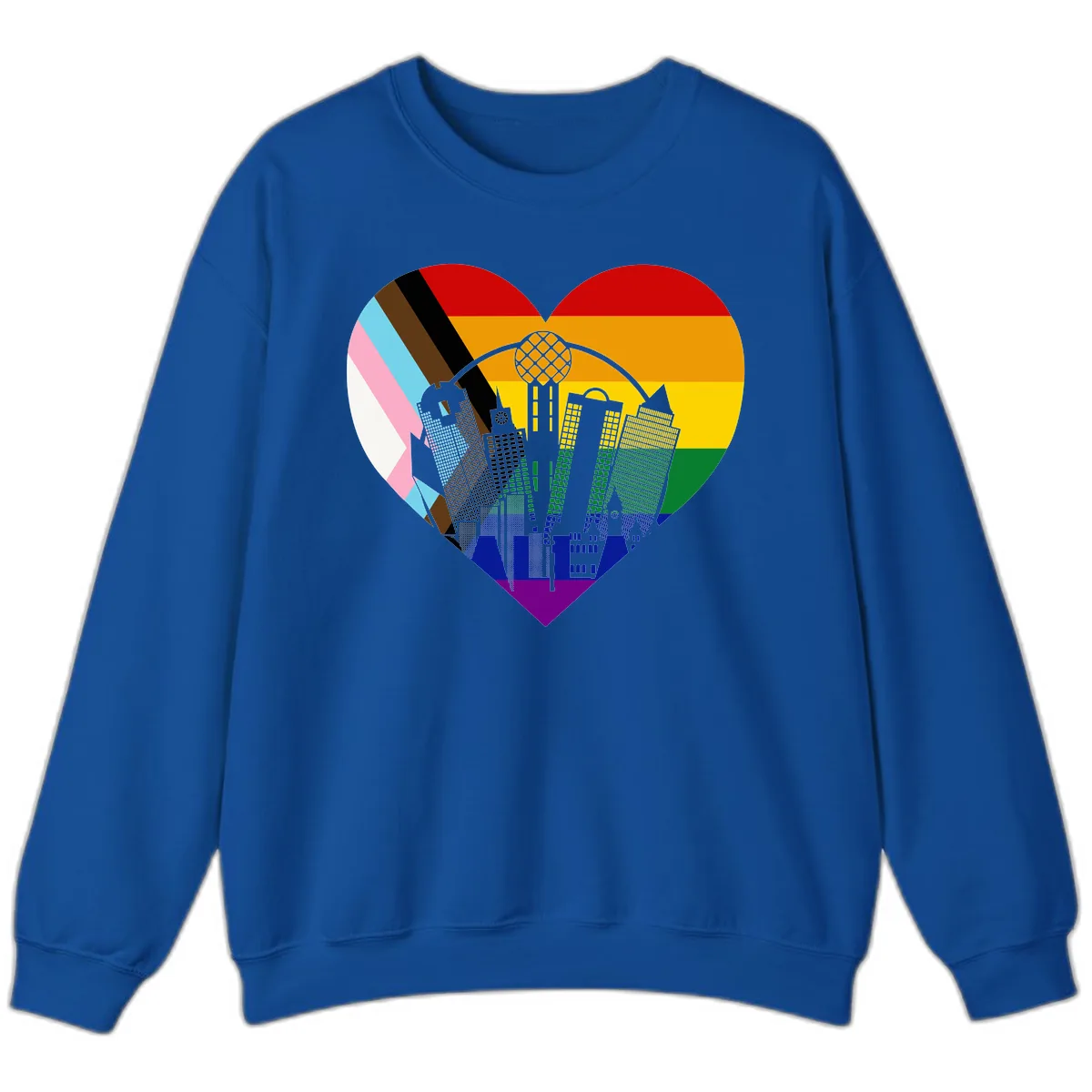 Urban Pride Skyline Heart Sweatshirt in Royal