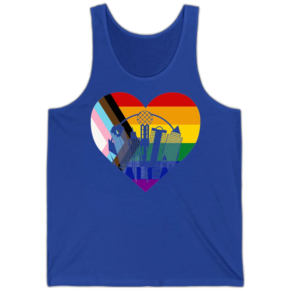 Urban Pride Skyline Heart Tank in True Royal