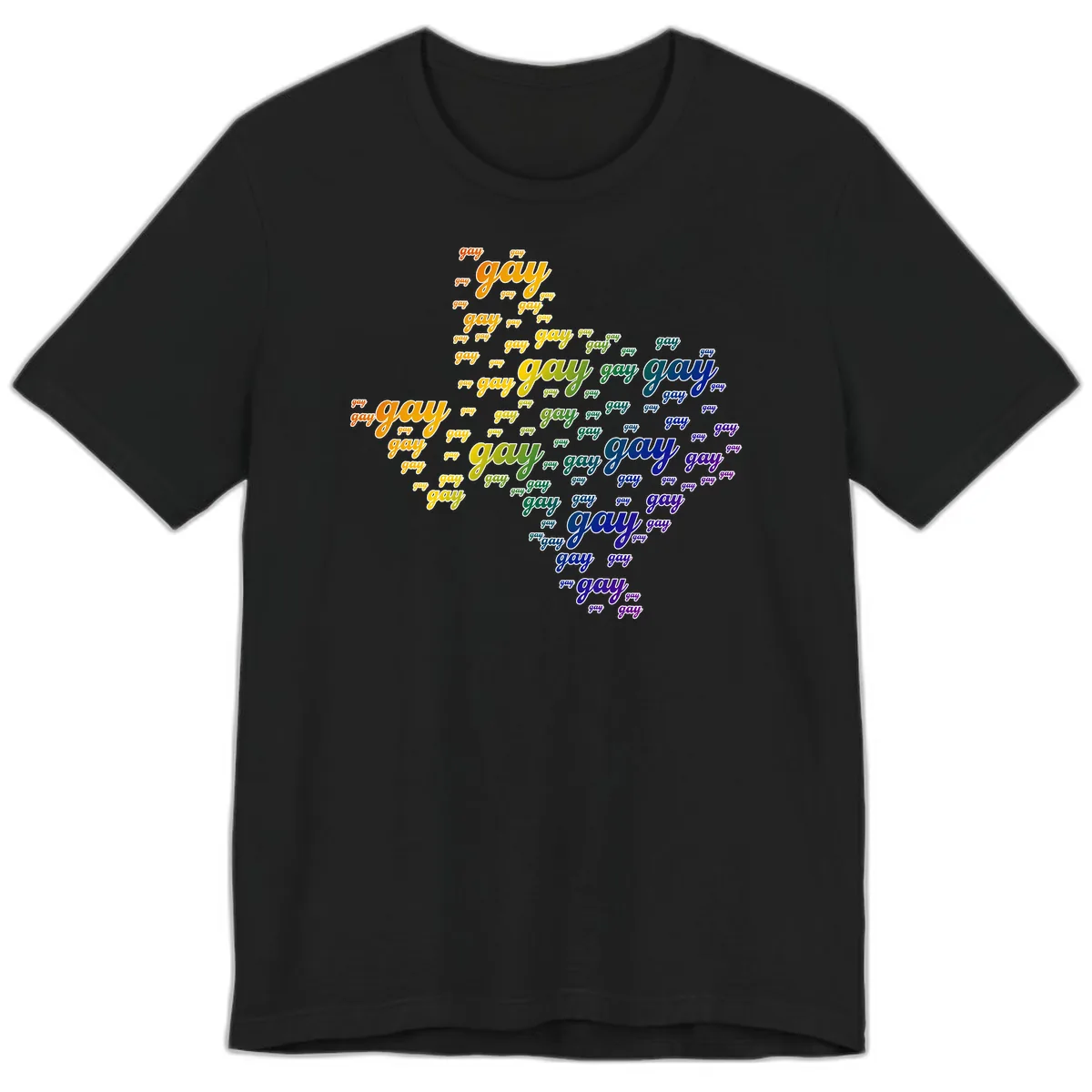 Gay Pride Word Cloud Map Premium T-Shirt in Black
