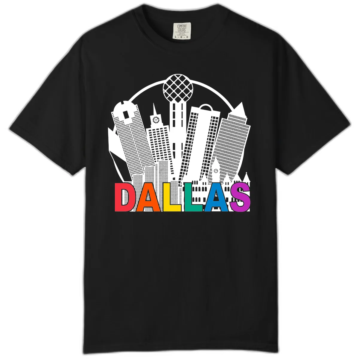 Dallas Skyline Pride Comfort Color in Black