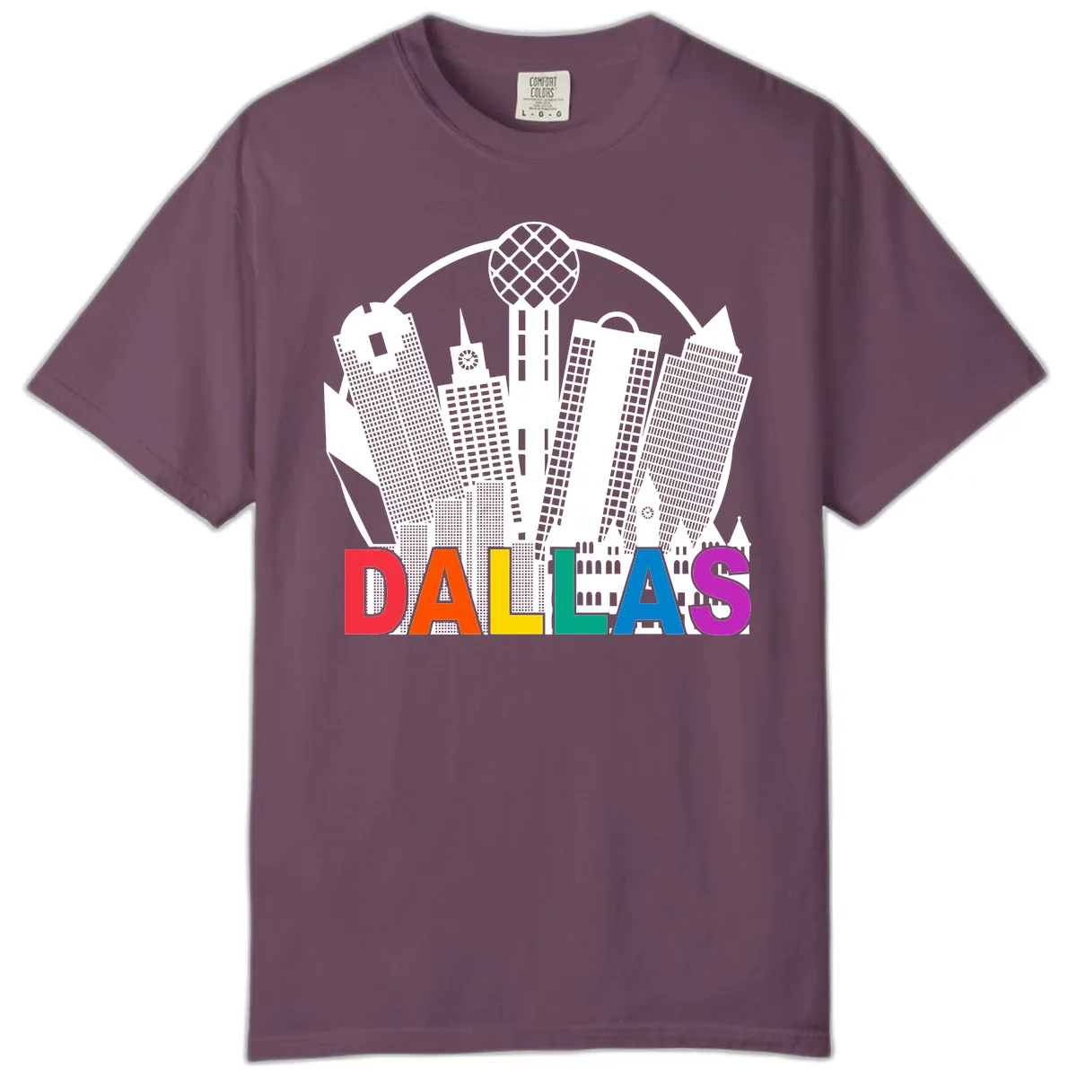 Dallas Skyline Pride Comfort Color in Berry