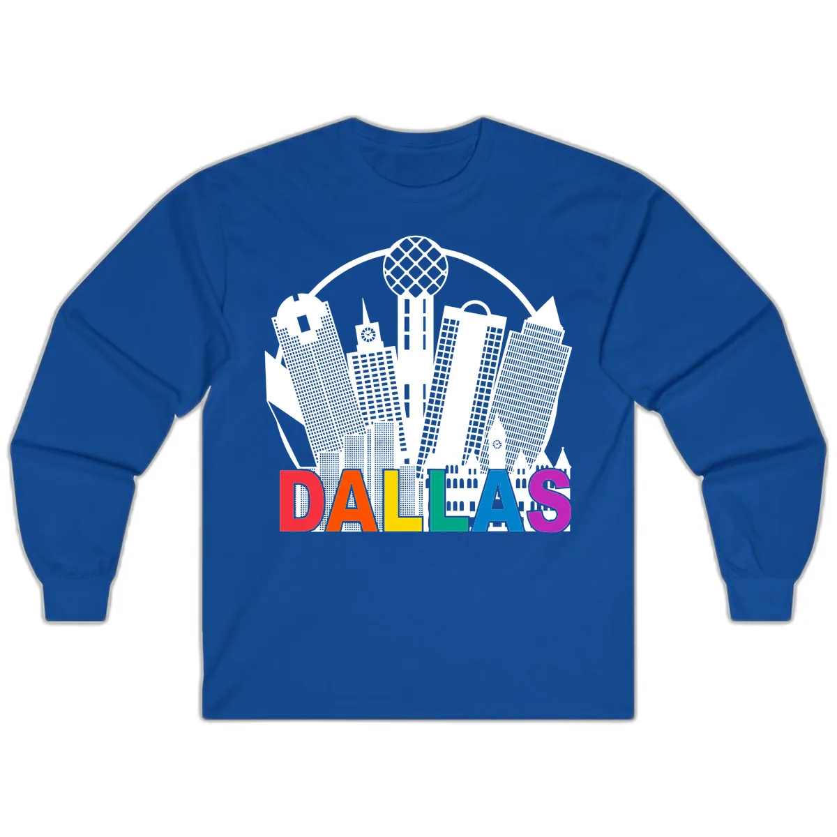 Dallas Skyline Pride Long Sleeve in Royal