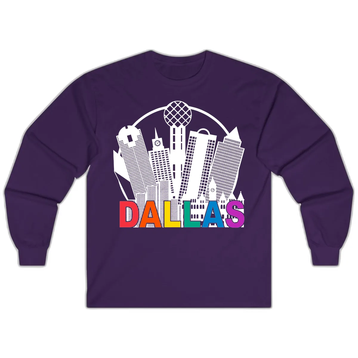 Dallas Skyline Pride Long Sleeve in Purple