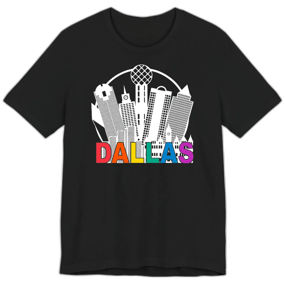 Dallas Skyline Pride Premium T-Shirt in Black