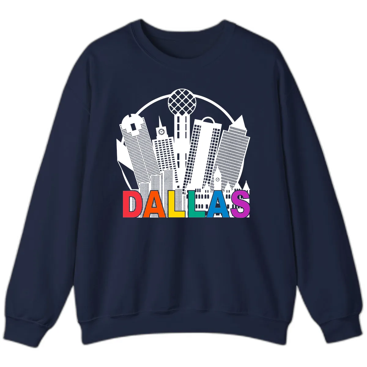 Dallas Skyline Pride Sweatshirt in Navy