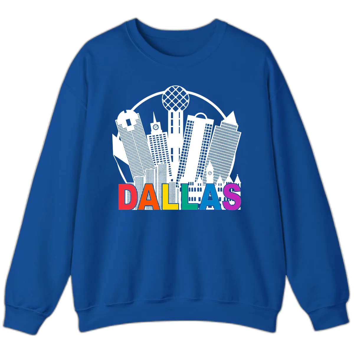 Dallas Skyline Pride Sweatshirt in Royal
