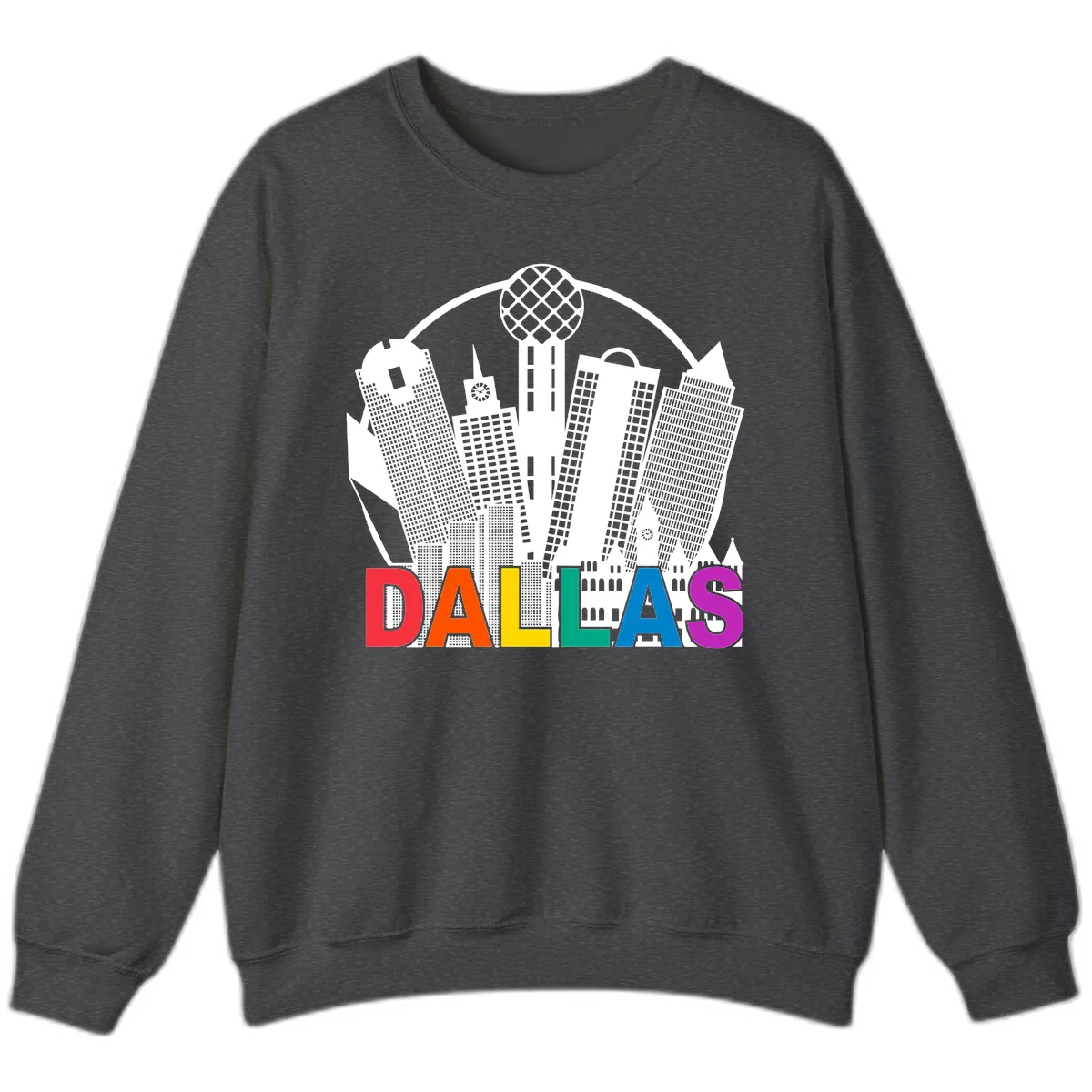Dallas Skyline Pride Sweatshirt in Dark Heather