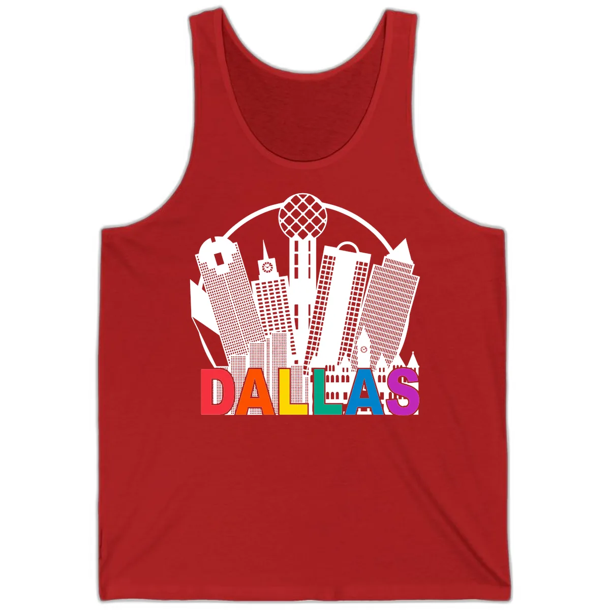 Dallas Skyline Pride Tank in Red