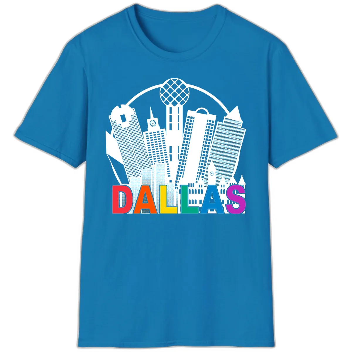 Dallas Skyline Pride T-Shirt in Sapphire
