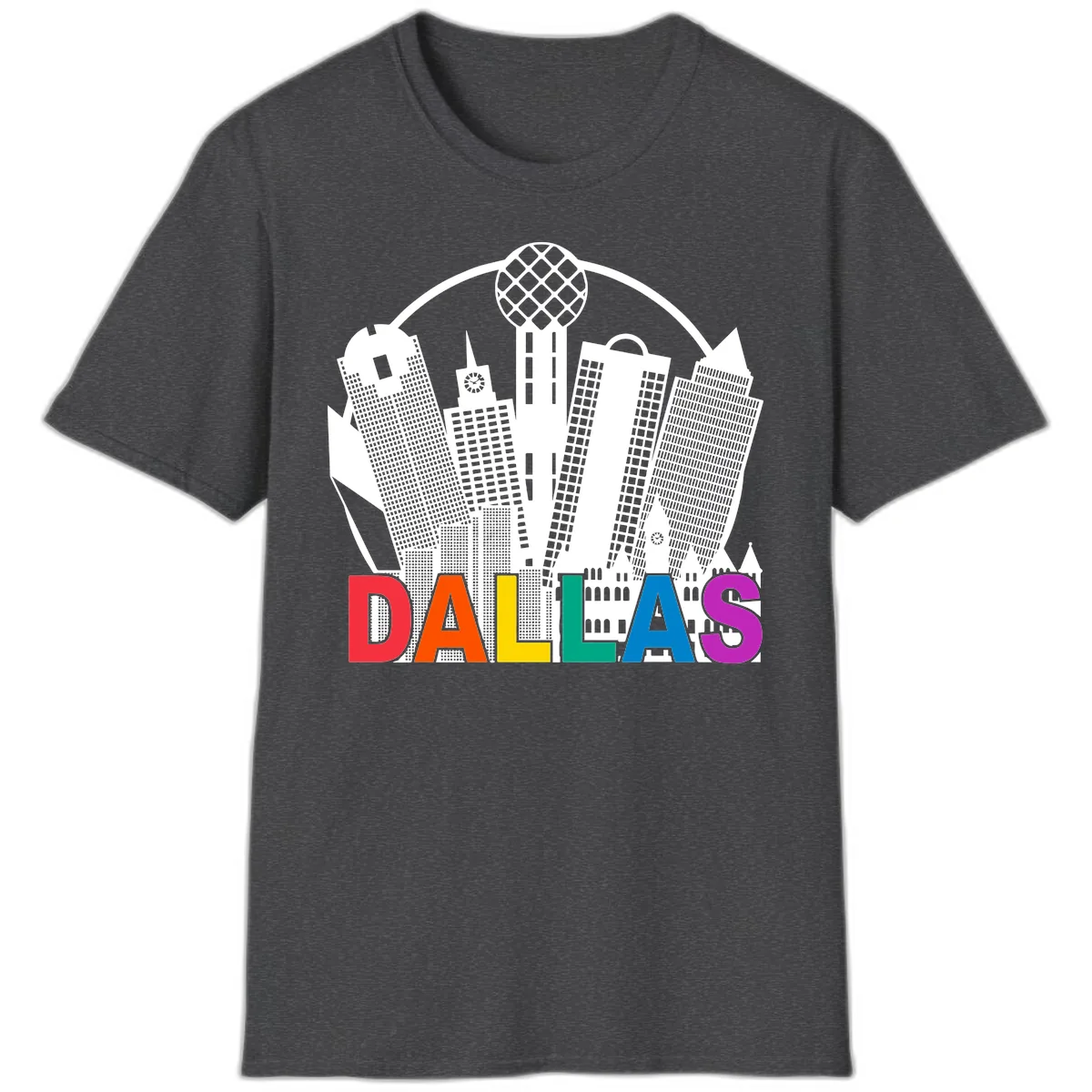 Dallas Skyline Pride T-Shirt in Dark Heather