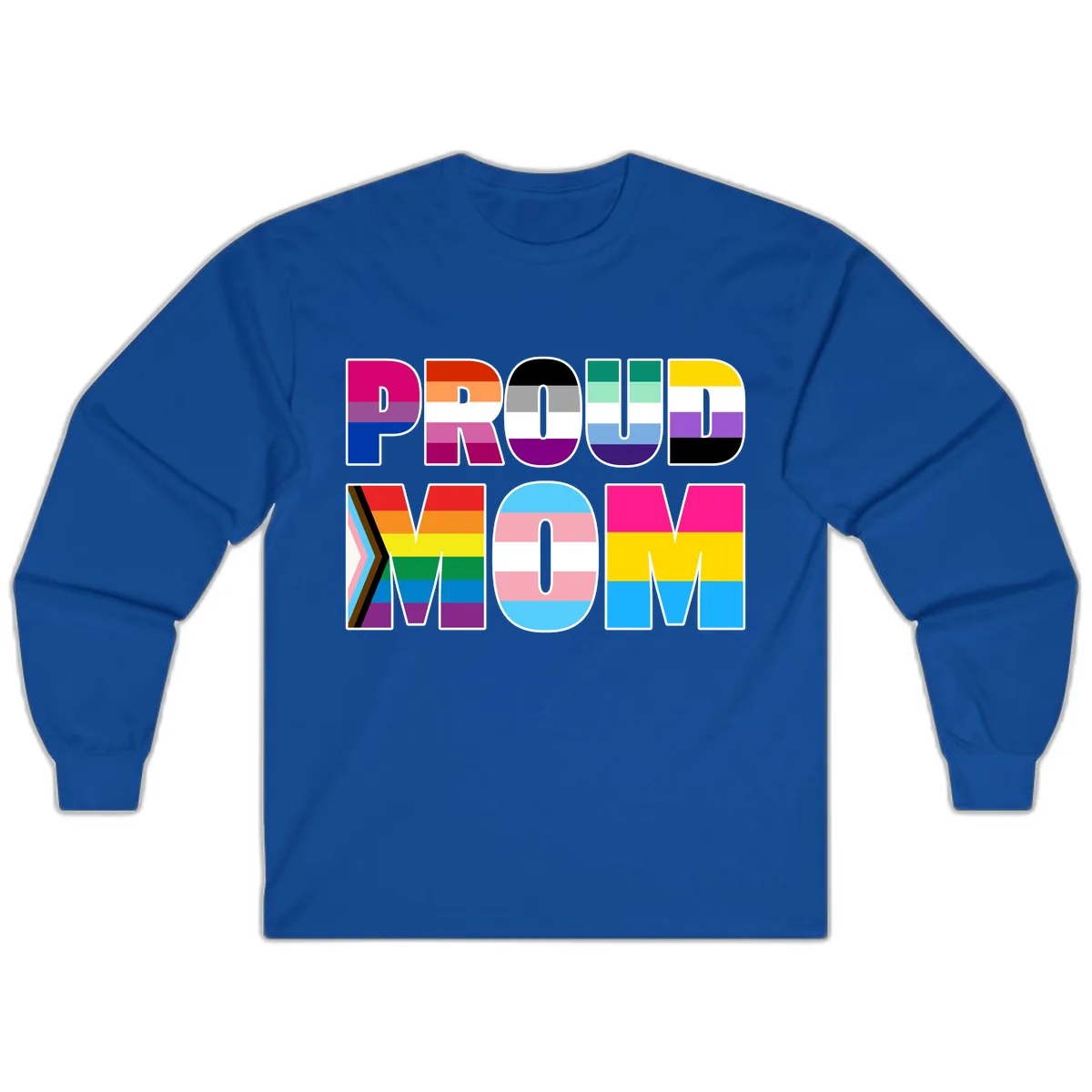 Proud Moments Rainbow Typography Long Sleeve in Royal