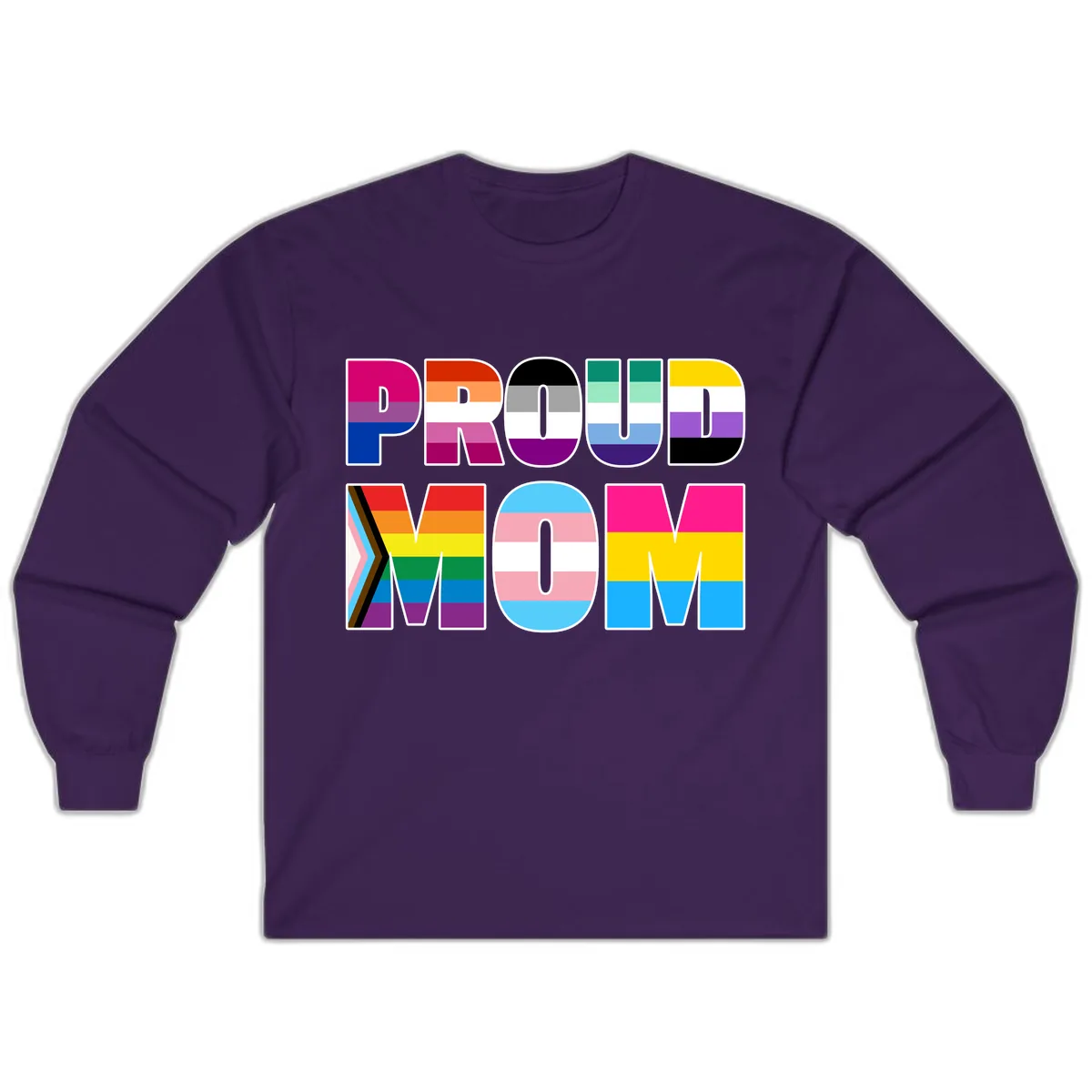 Proud Moments Rainbow Typography Long Sleeve in Purple