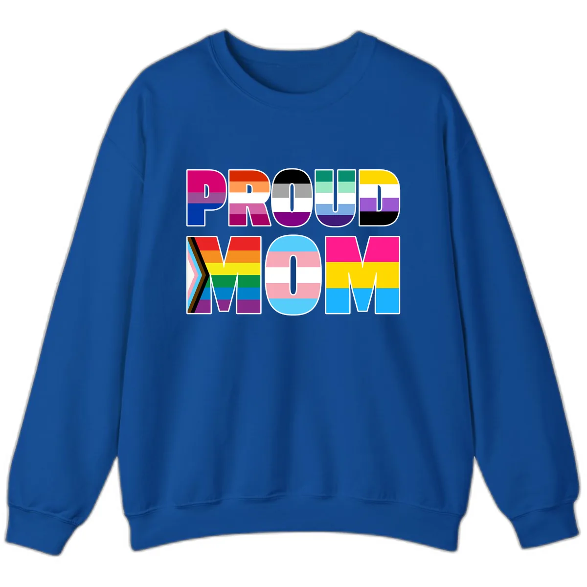 Proud Moments Rainbow Typography Sweatshirt in Royal