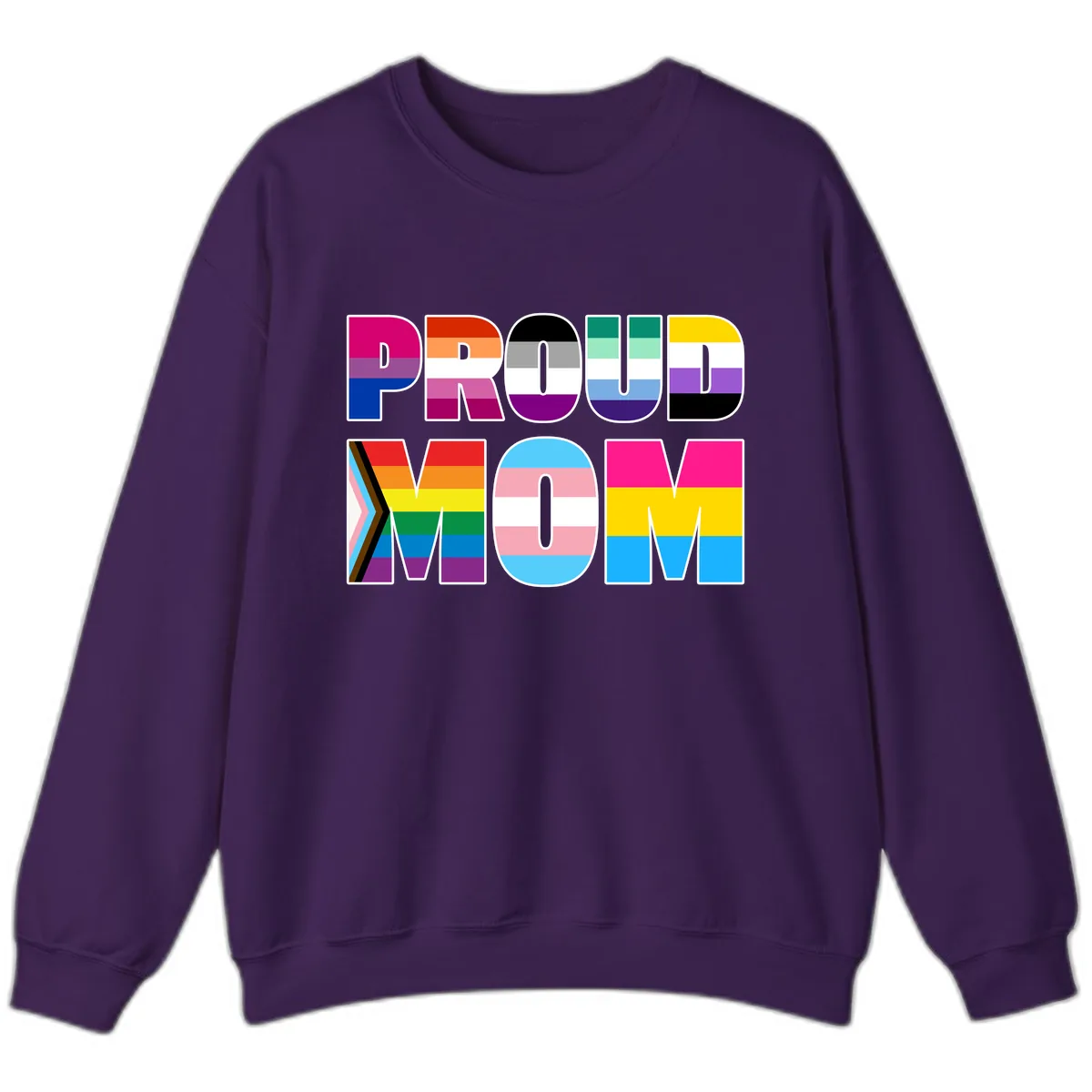 Proud Moments Rainbow Typography Sweatshirt in Purple