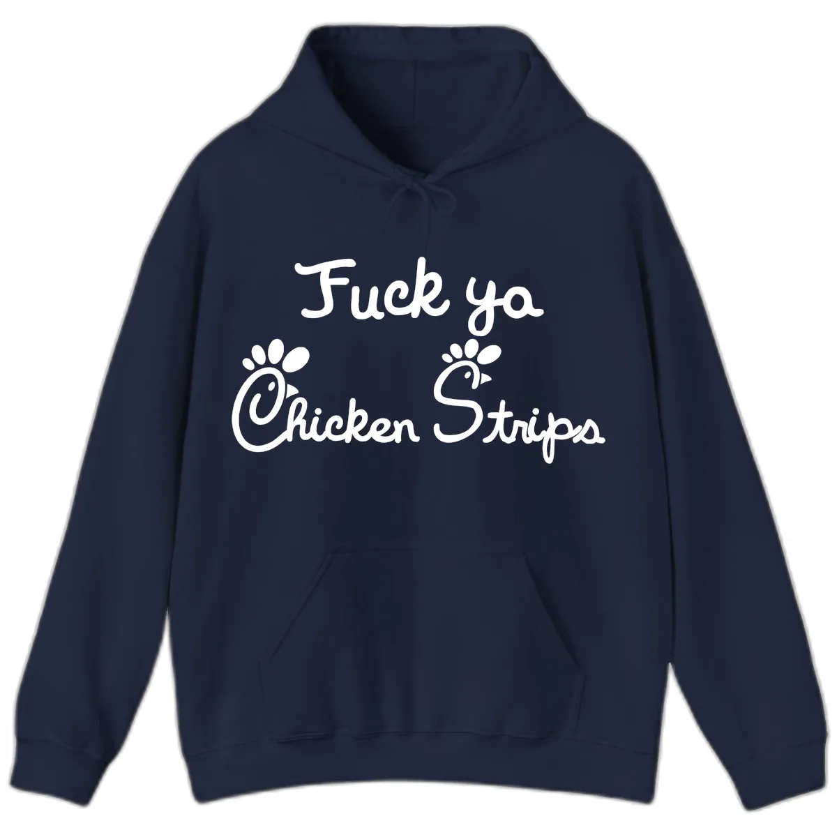 Fuck Ya Chicken Strips Hoodie in Navy