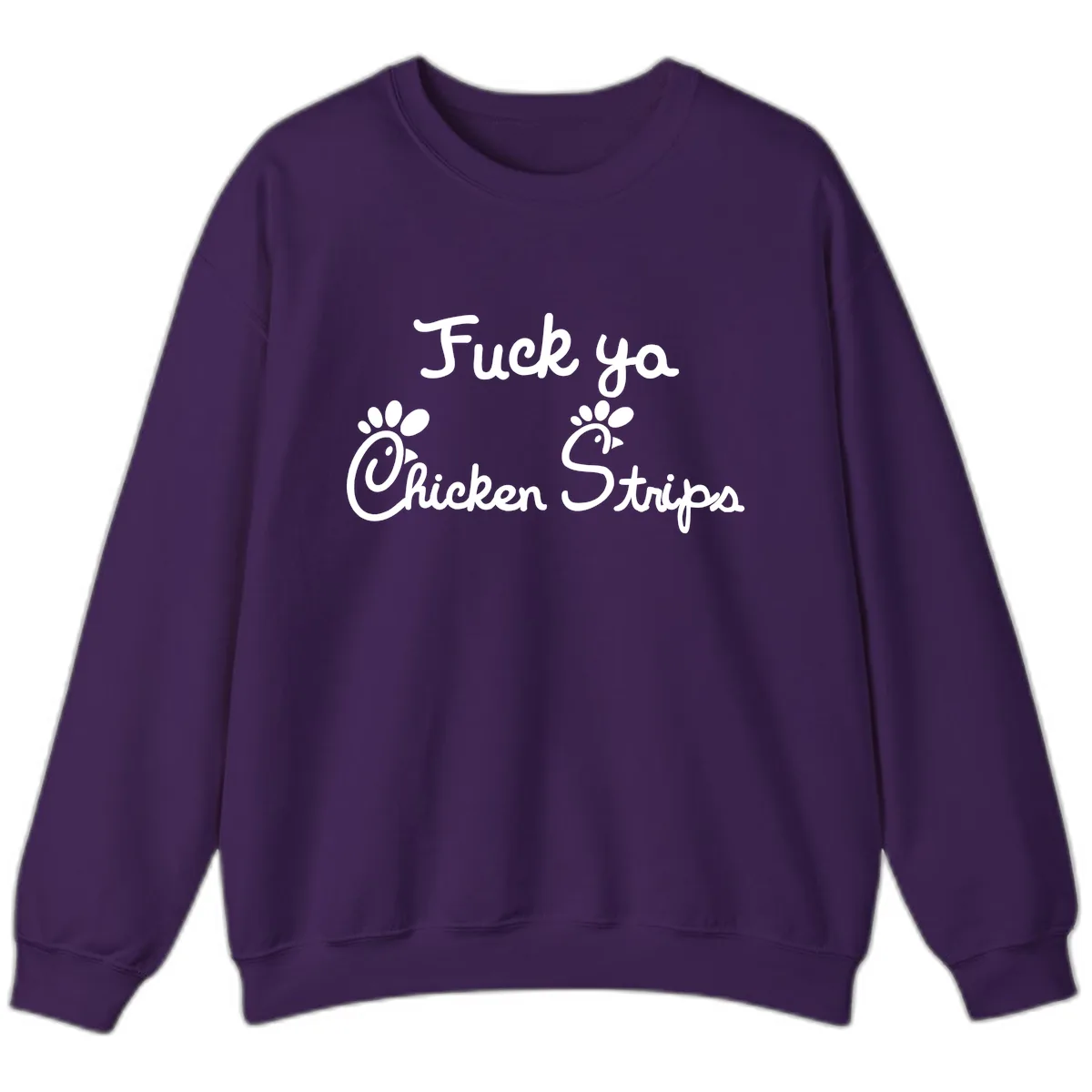 Fuck Ya Chicken Strips Sweatshirt in Purple