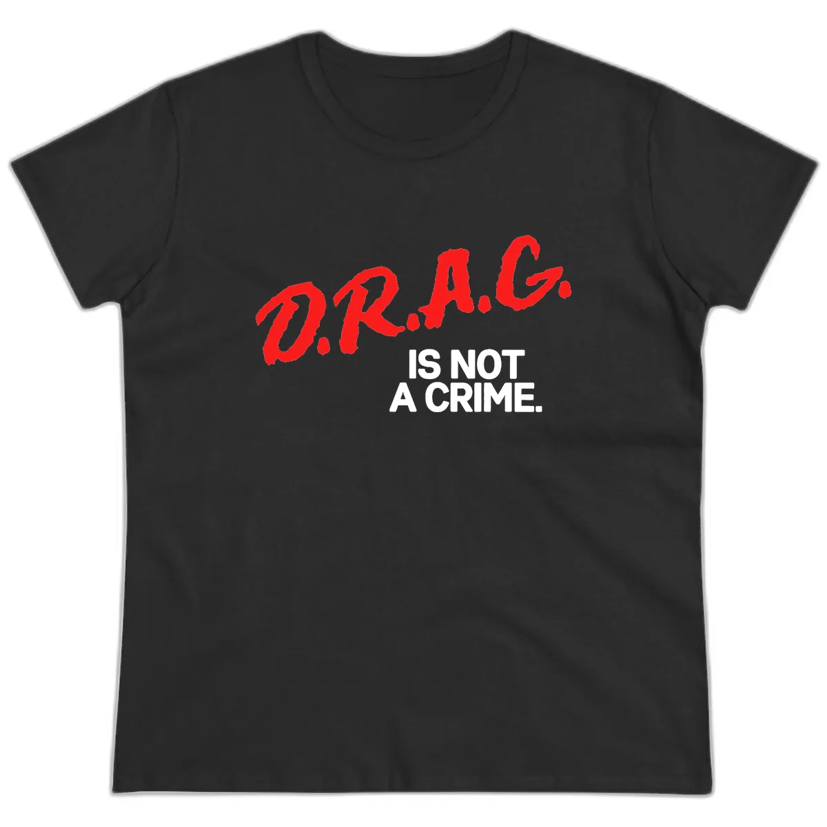 Pride Is Not A Crime Ladies Tee in Black