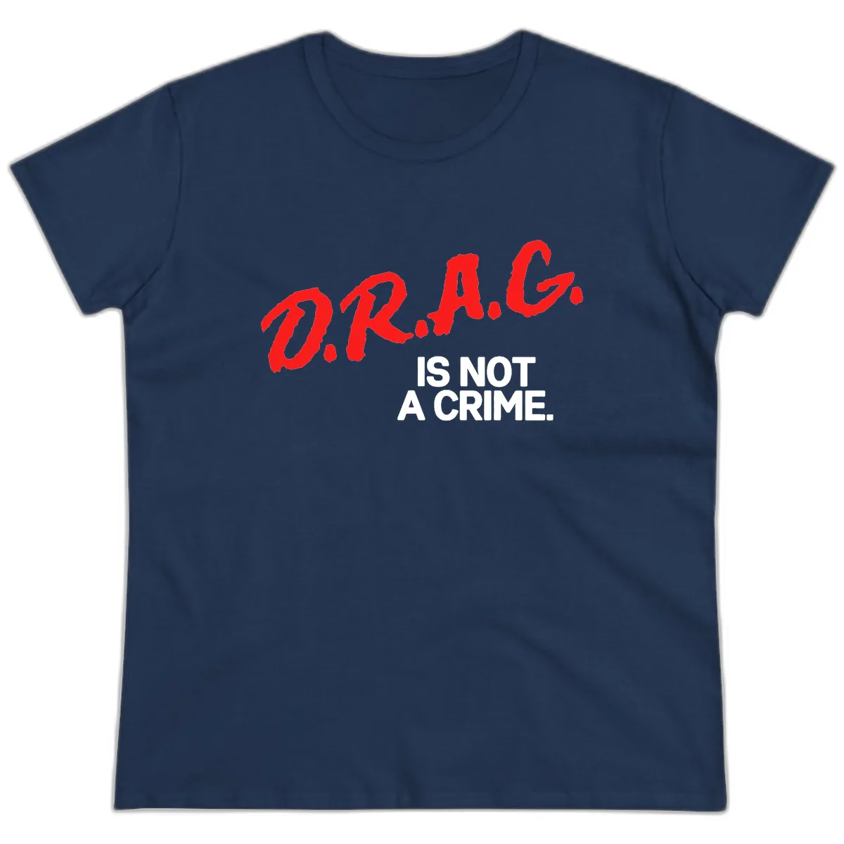 Pride Is Not A Crime Ladies Tee in Navy