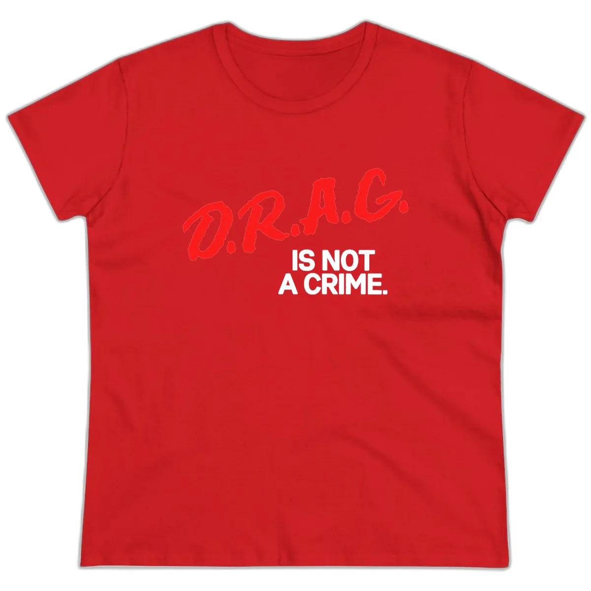 Pride Is Not A Crime Ladies Tee in Red
