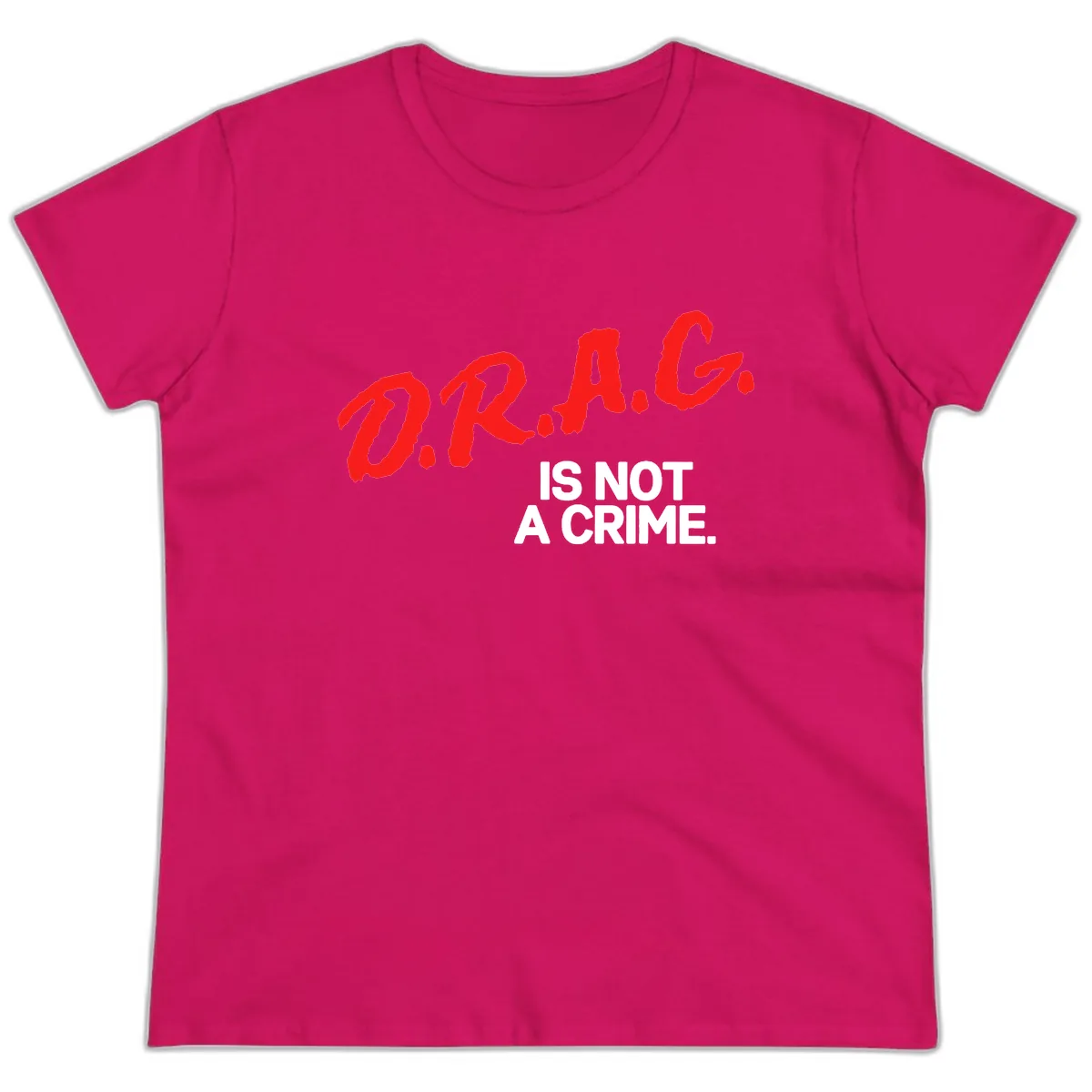 Pride Is Not A Crime Ladies Tee in Heliconia