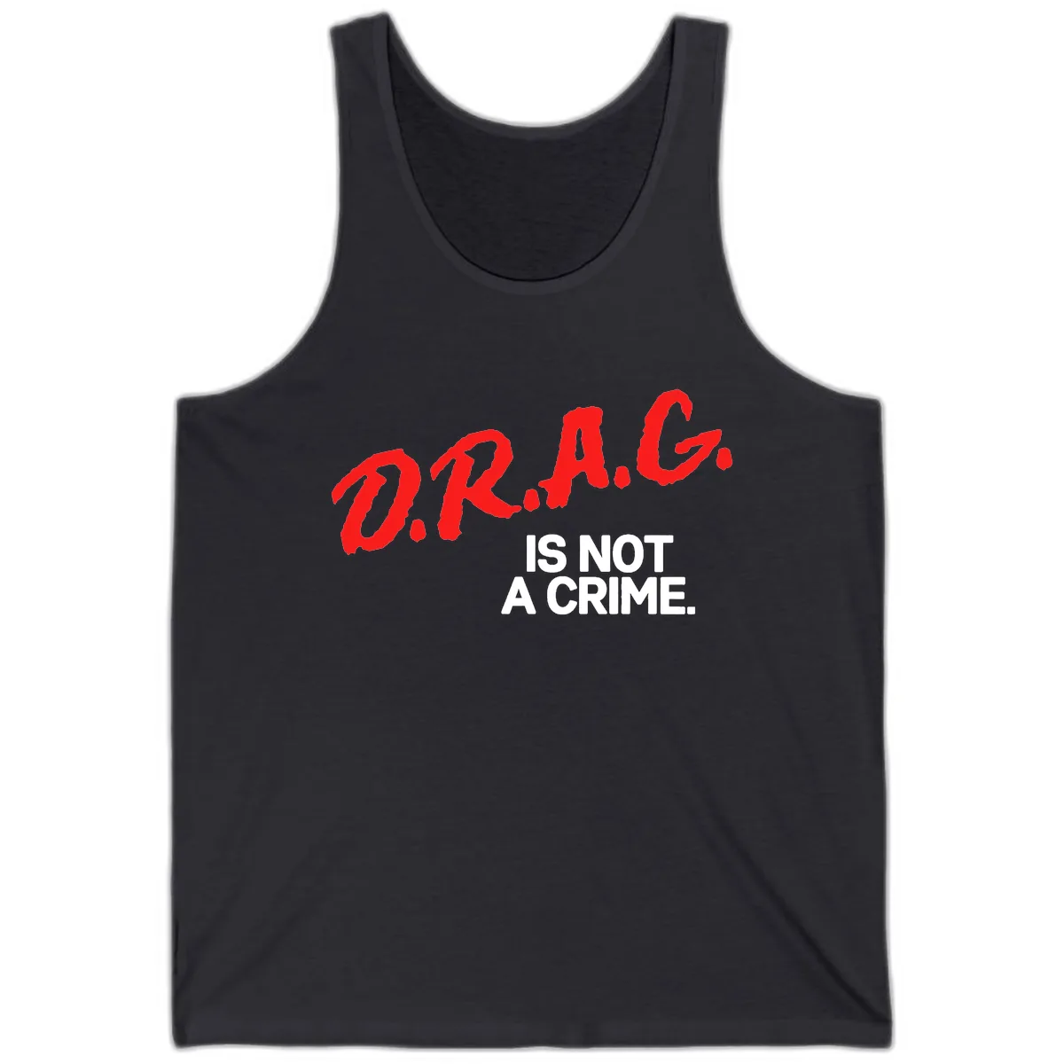 Pride Is Not A Crime Tank in Dark Grey