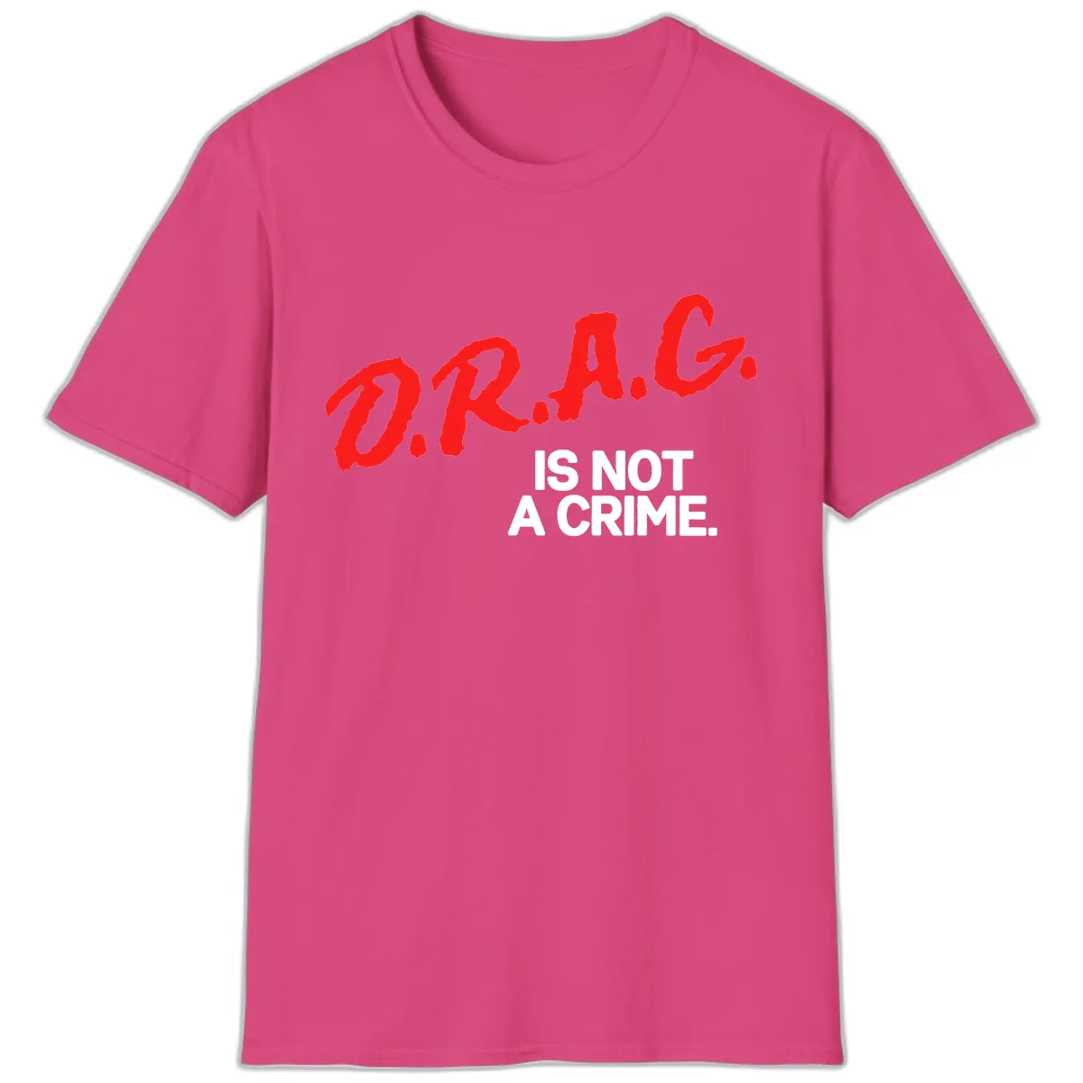 Pride Is Not A Crime T-Shirt in Heliconia