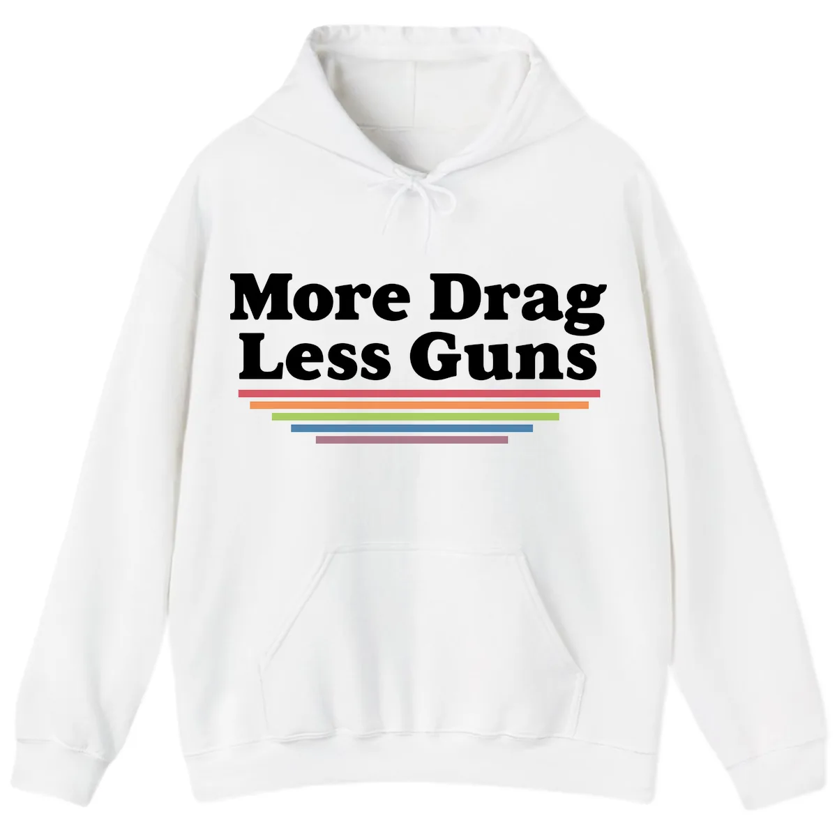 More Drag Less Guns Hoodie in White