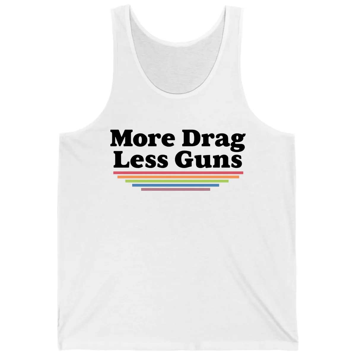 More Drag Less Guns Tank in White