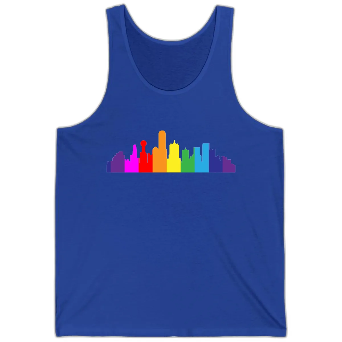 Rainbow City Skyline Pride Tank in True Royal