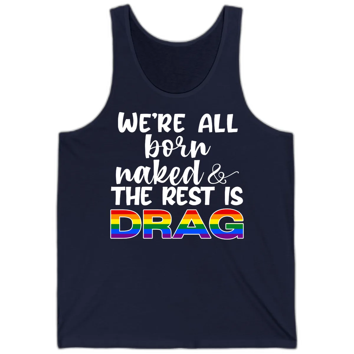 Born Naked Rest Is Drag Tank in Navy