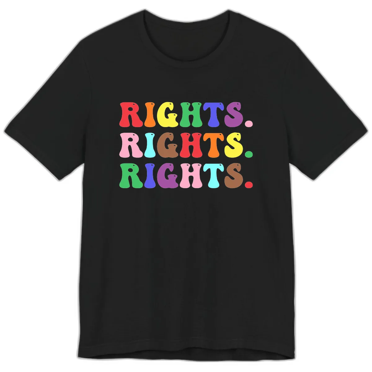 Rights Rights Rights Pride Celebration Premium T-Shirt in Black