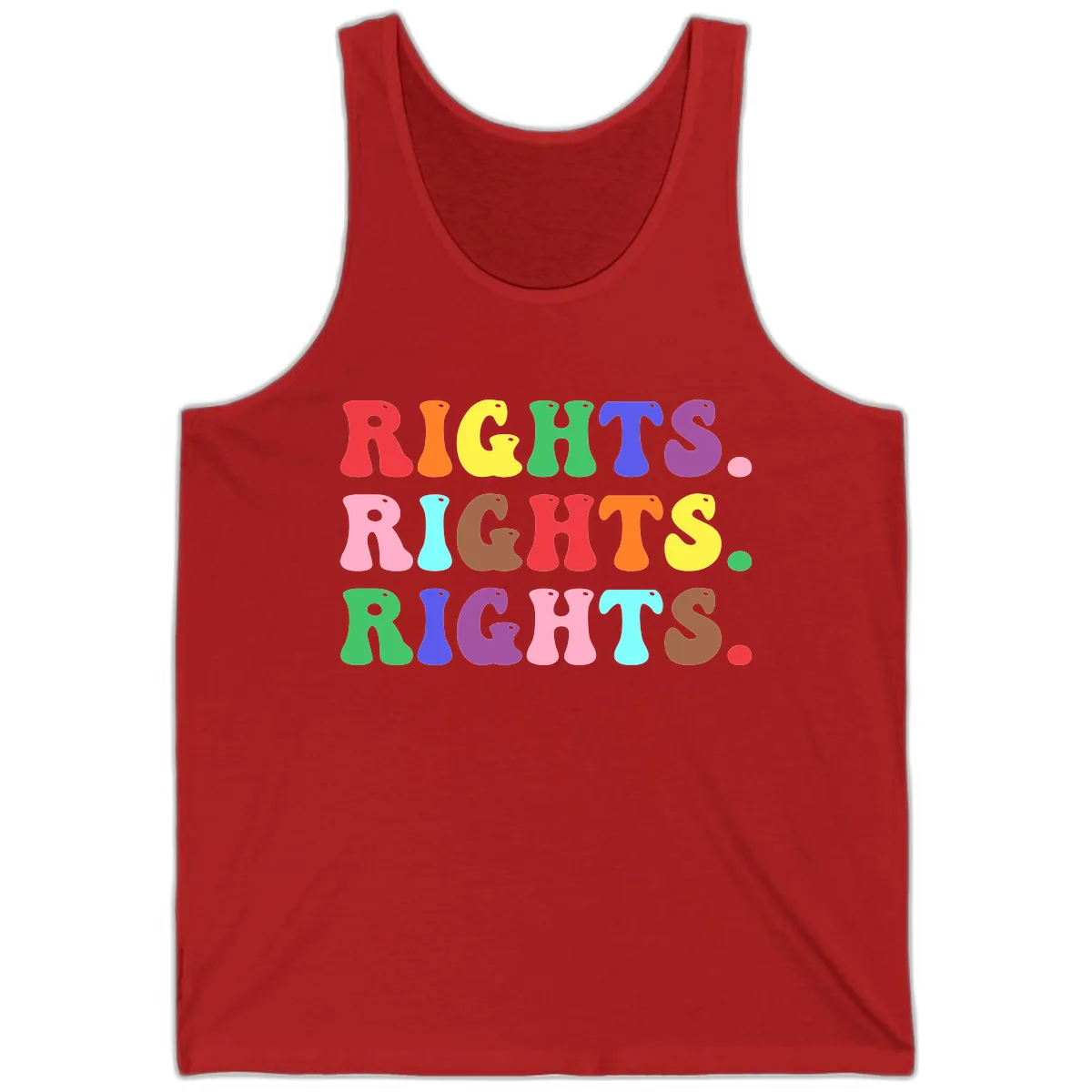 Rights Rights Rights Pride Celebration Tank in Red