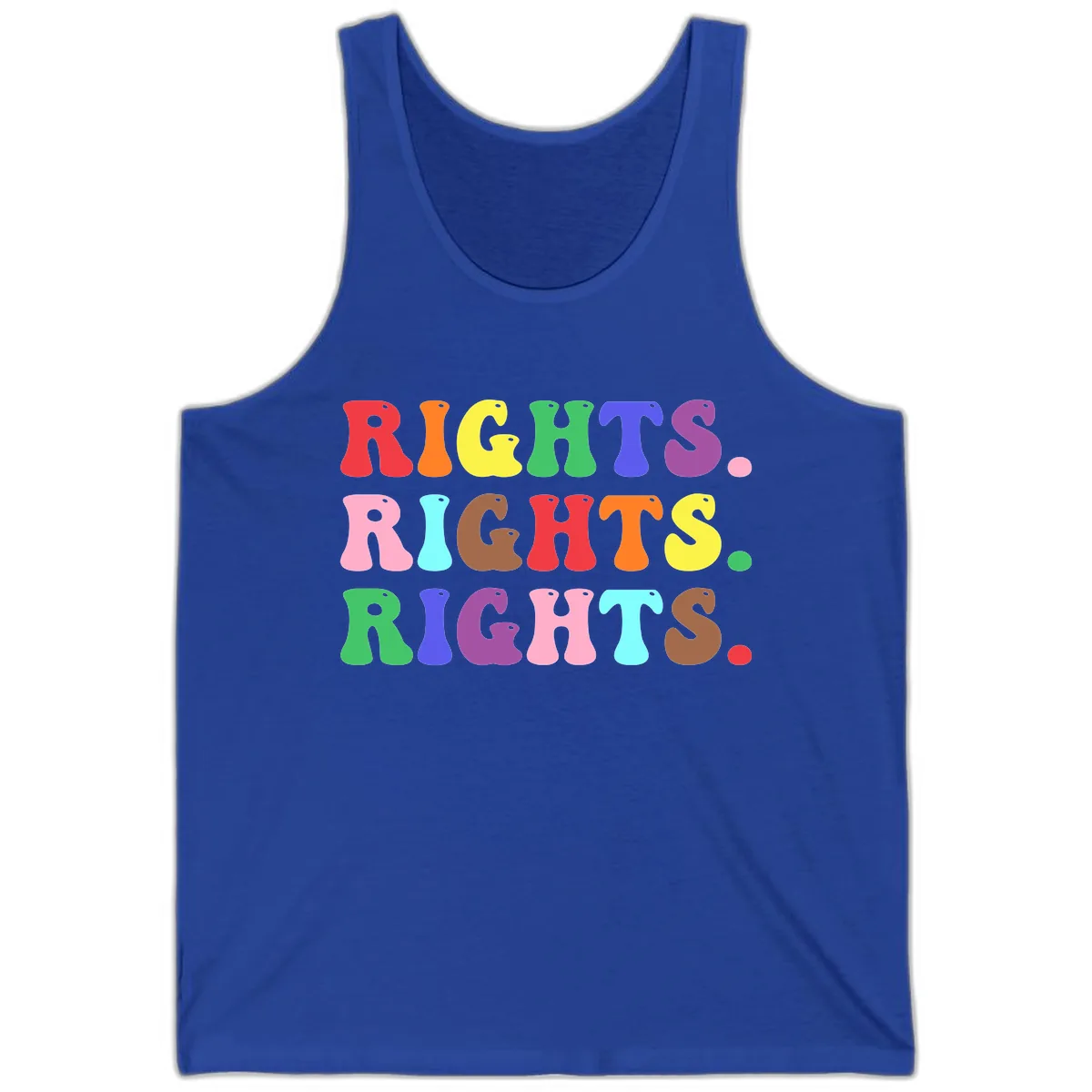 Rights Rights Rights Pride Celebration Tank in True Royal