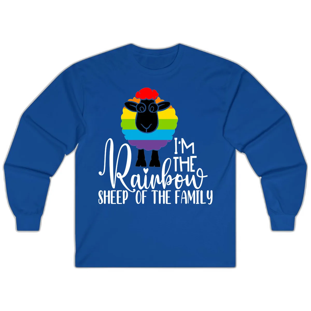 Rainbow Sheep Of The Family Long Sleeve in Royal