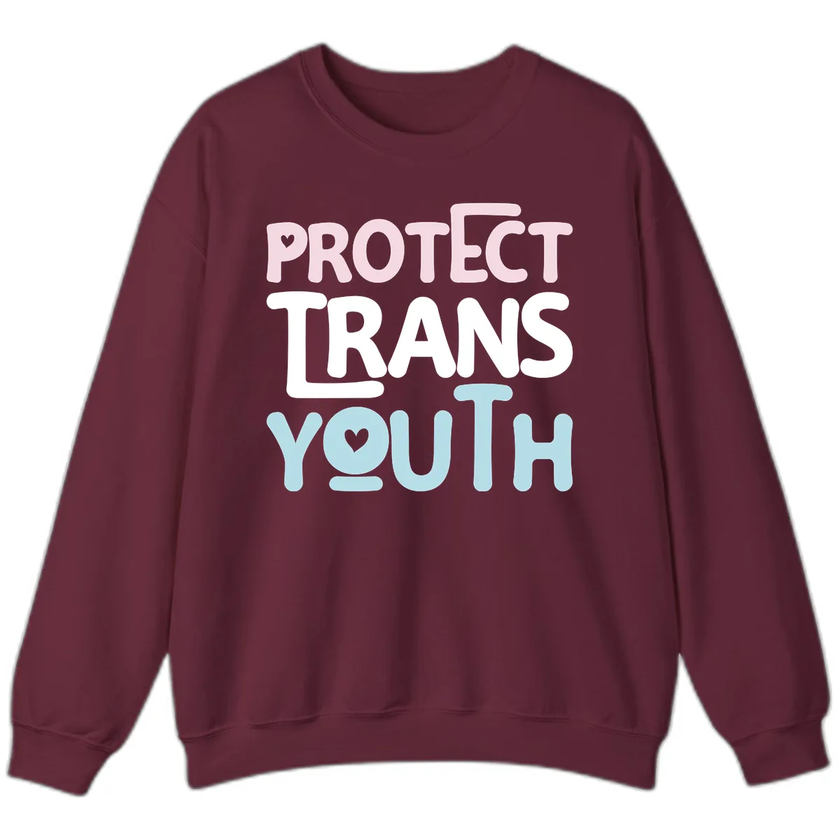Protect Trans Youth Sweatshirt in Maroon