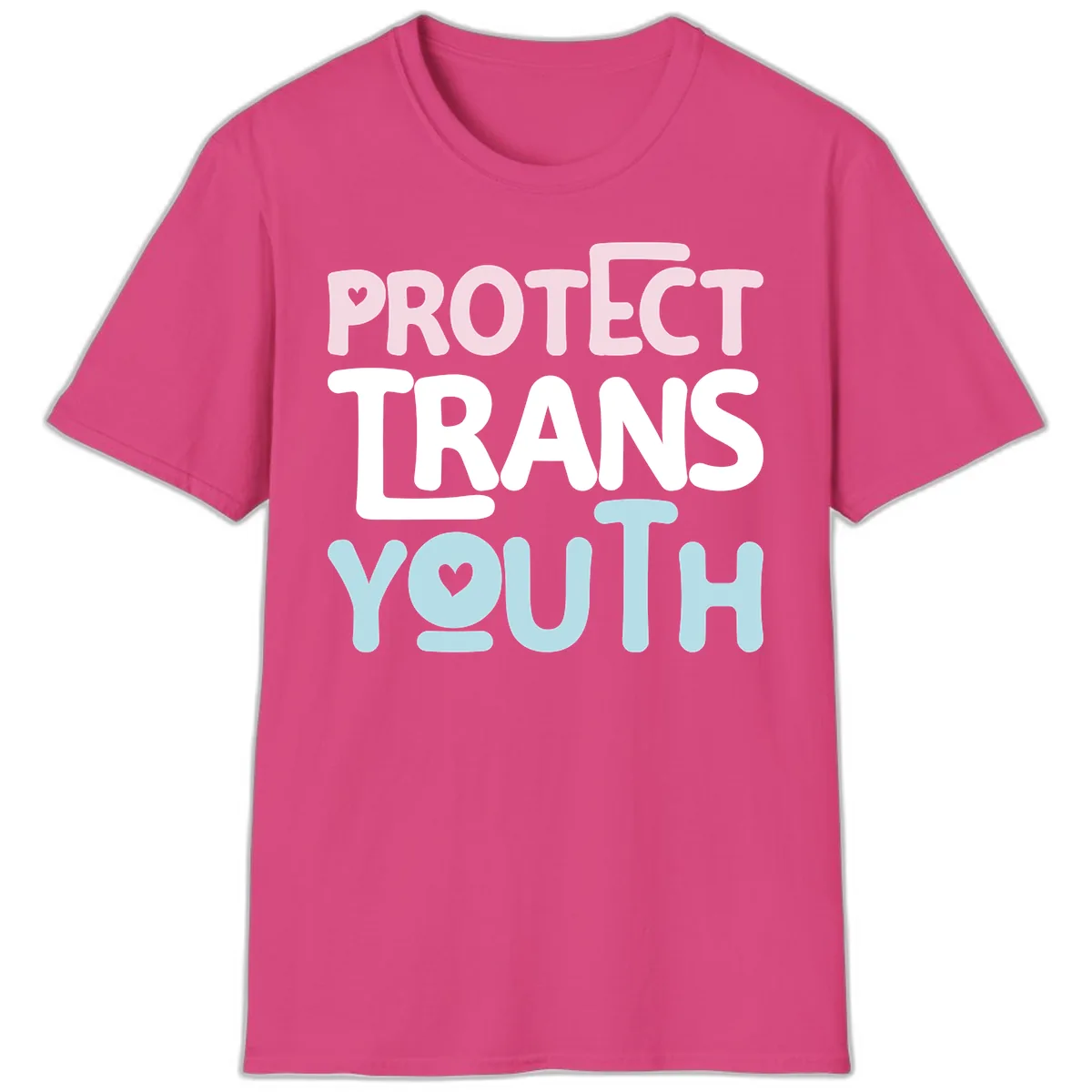 Protect Trans Youth T-Shirt in Heliconia