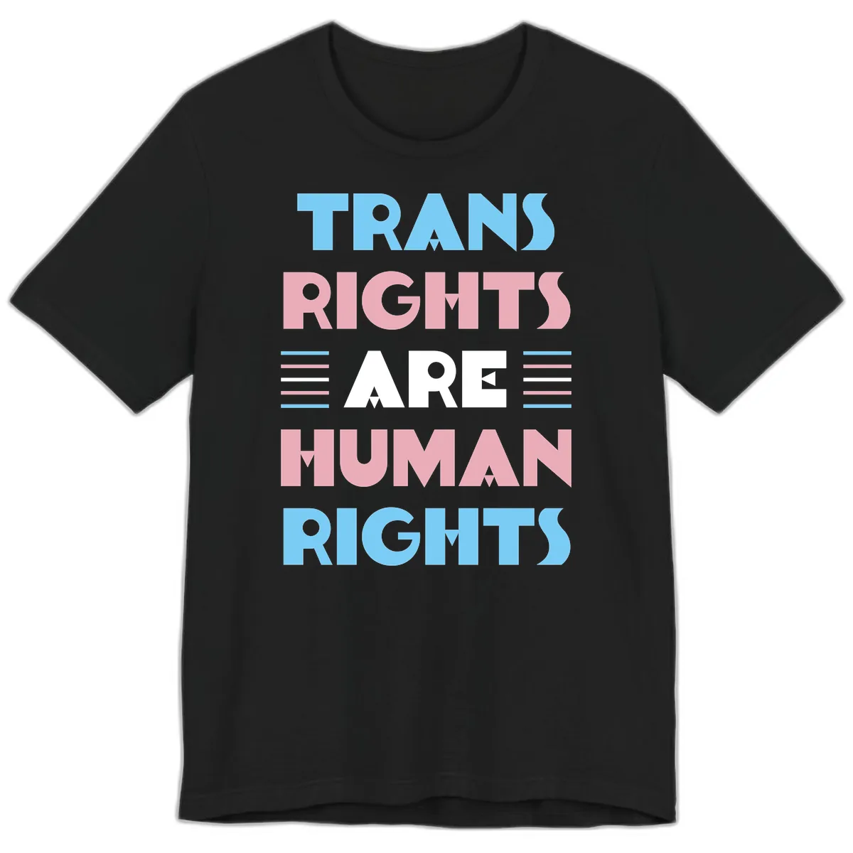 Trans Rights Are Human Rights Premium T-Shirt in Black