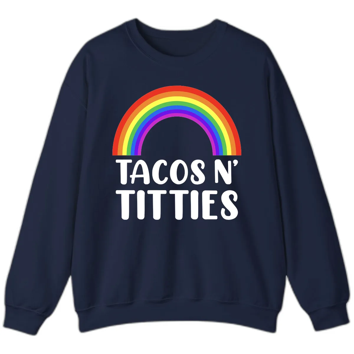 Tacos N' Rainbows Pride Design Sweatshirt in Navy