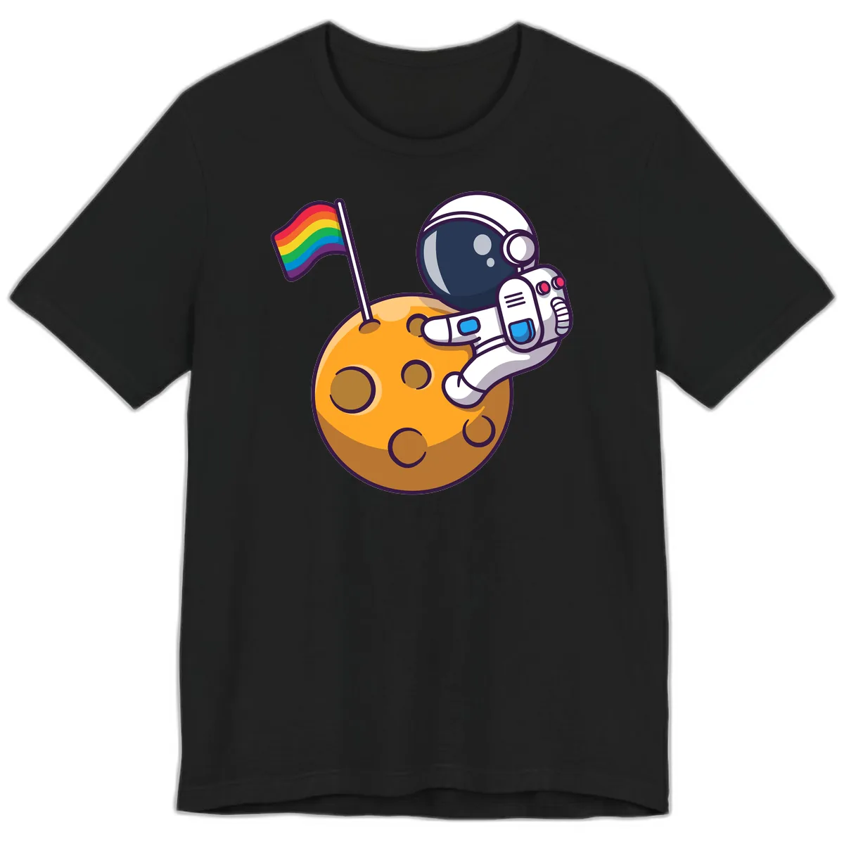 Astronaut Pride Moon Landing Premium T-Shirt in Black