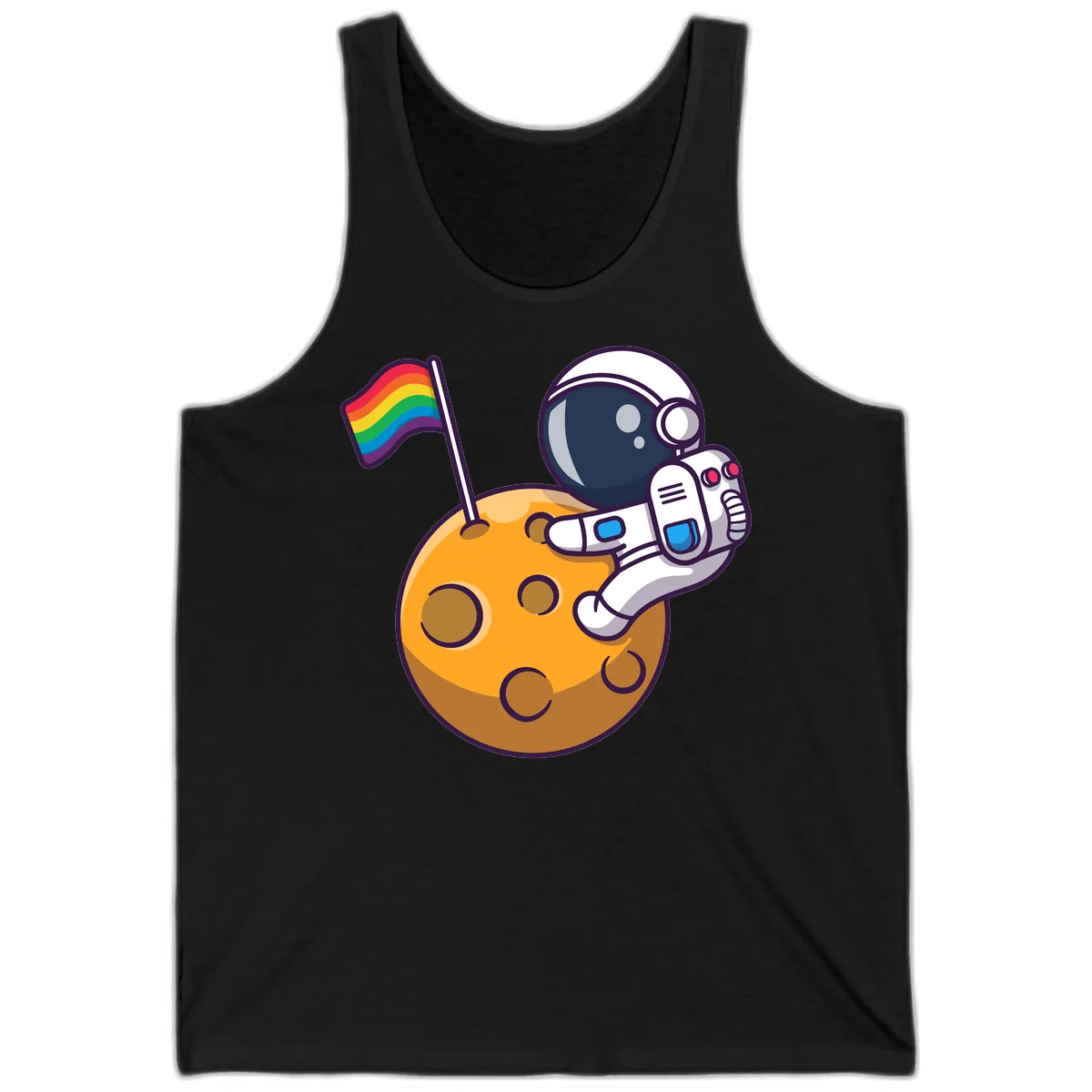 Astronaut Pride Moon Landing Tank in Black