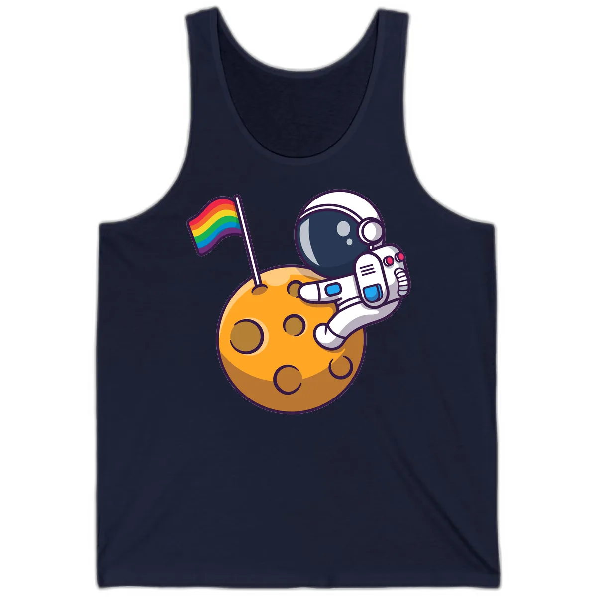 Astronaut Pride Moon Landing Tank in Navy
