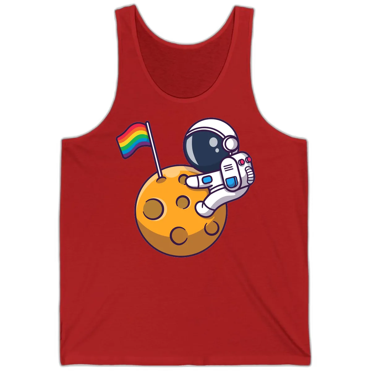 Astronaut Pride Moon Landing Tank in Red