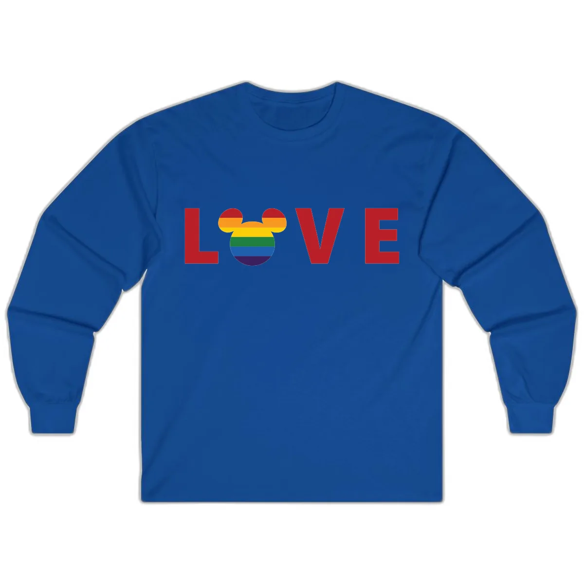 Love Pride Mouse Ears Long Sleeve in Royal
