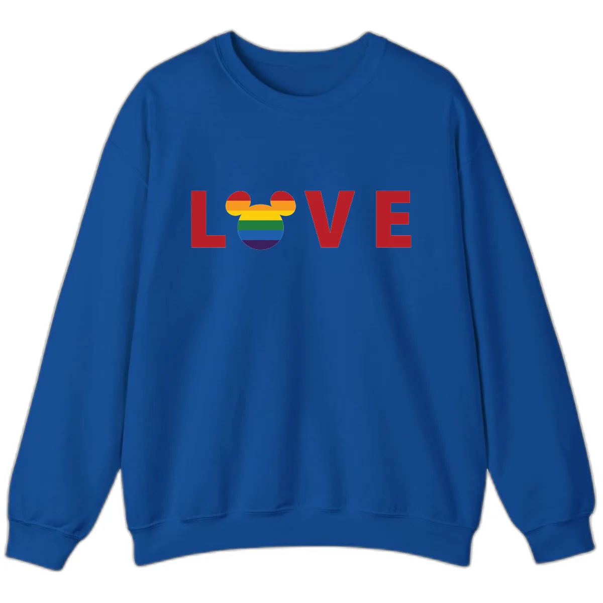 Love Pride Mouse Ears Sweatshirt in Royal