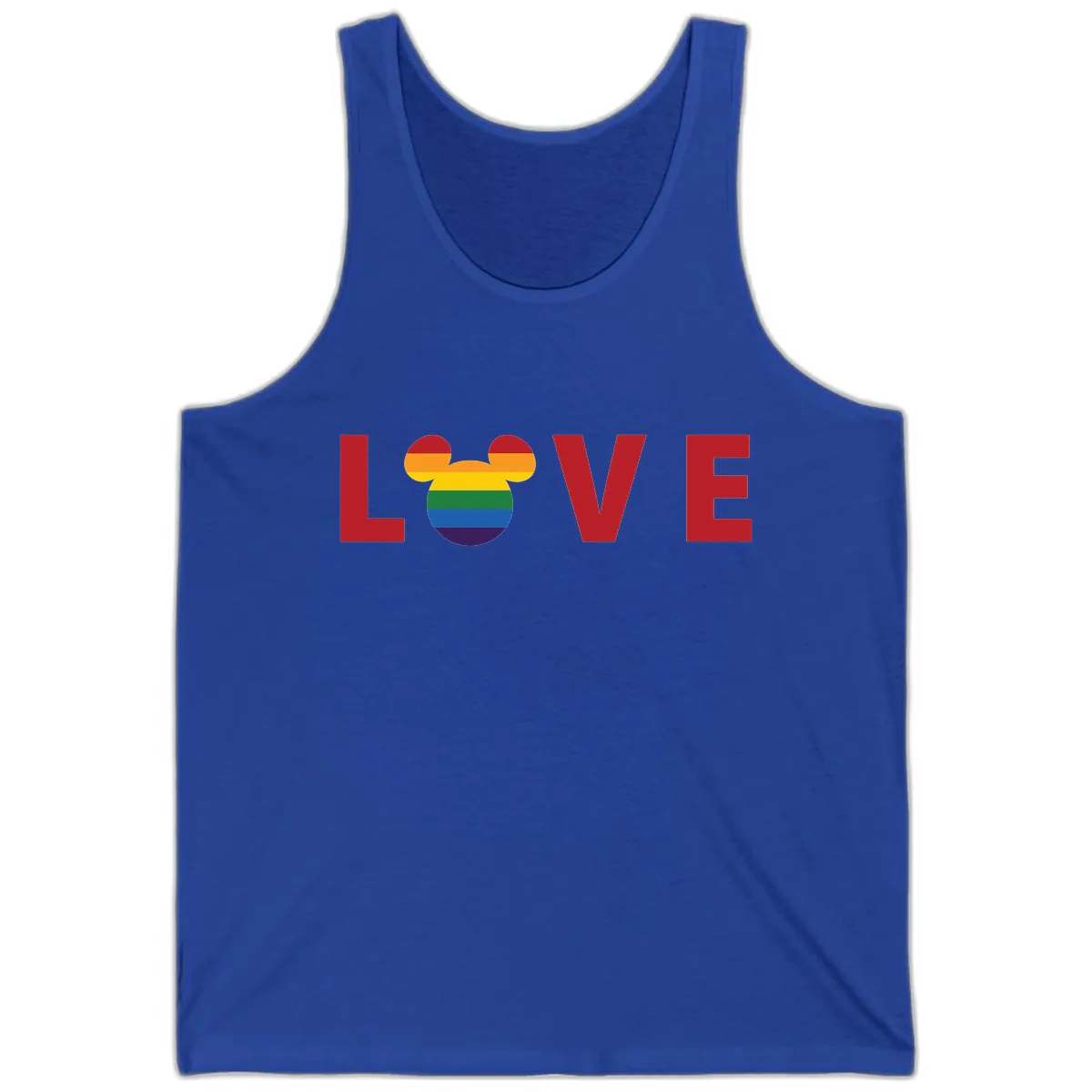 Love Pride Mouse Ears Tank in True Royal