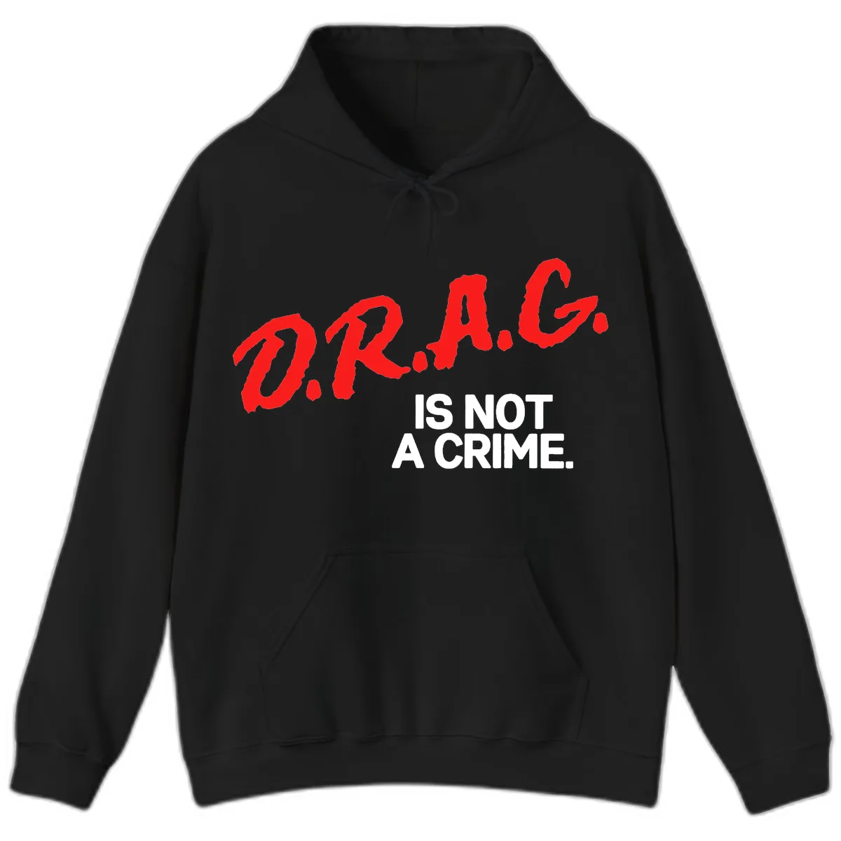 LGBTQ Is Not A Crime Pride Statement Hoodie in Black