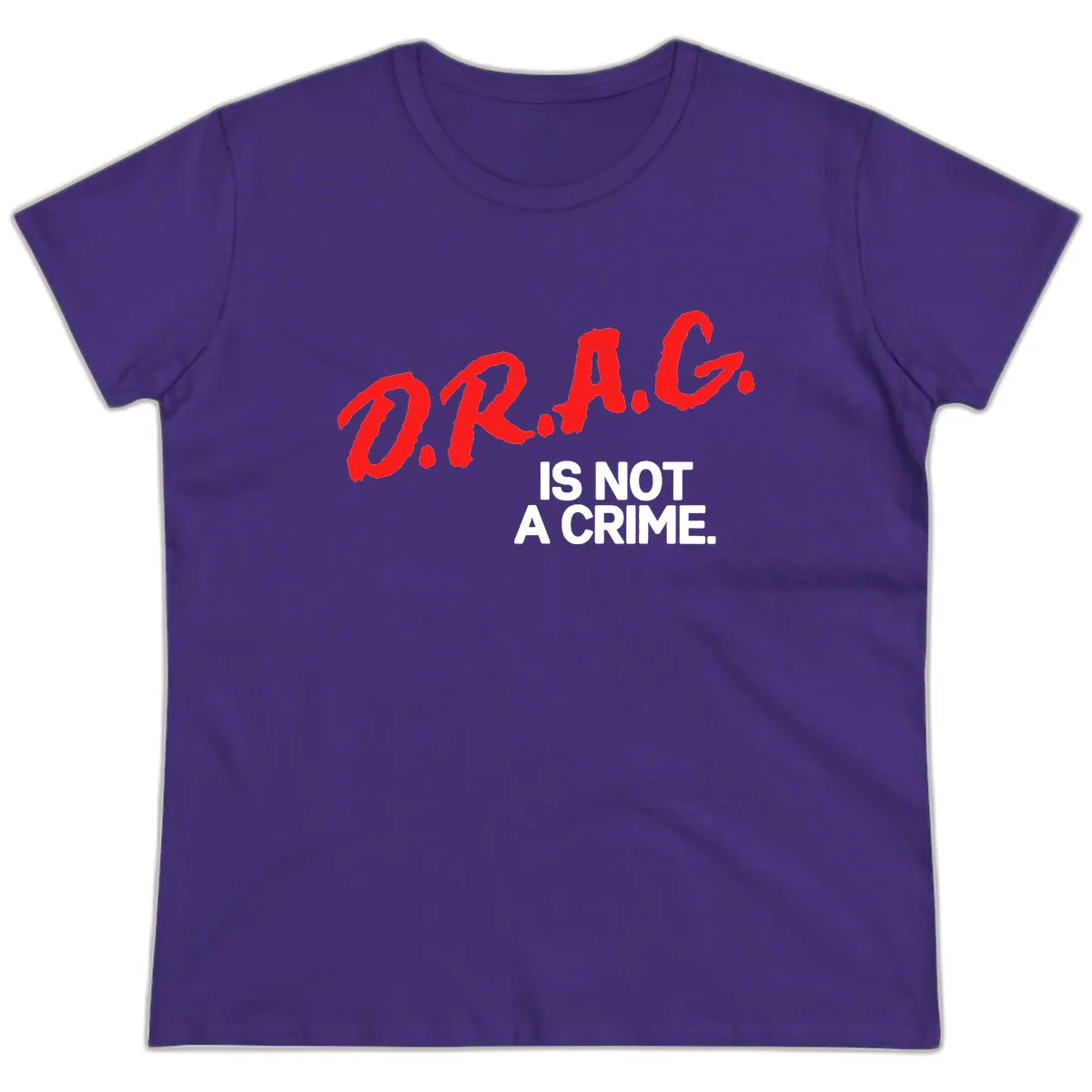 LGBTQ Is Not A Crime Pride Statement Ladies Tee in Purple